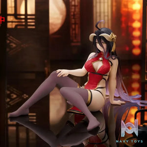 Taito – Overlord Desktop Cute Figure Albedo Red Cheongsam ver. (Licensed)