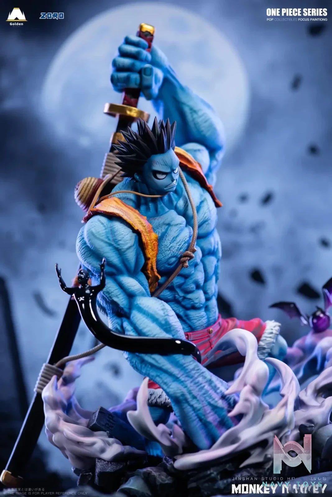 Jinshan Studio - One Piece Horror Series 2 Nightmare Luffy resin statue Navy Toys anime figure