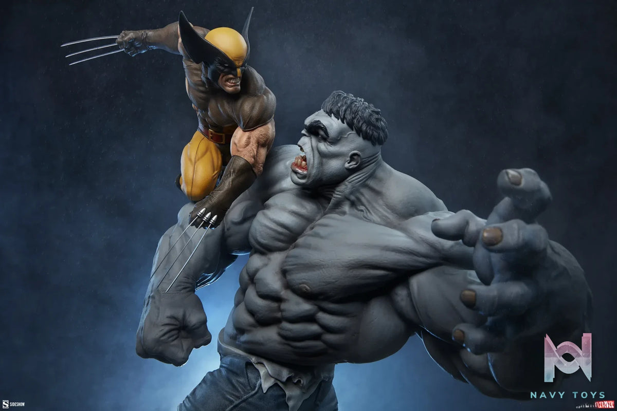 Sideshow Collectibles – Marvel collectible Grey Hulk vs Wolverine 2002162 (Licensed)