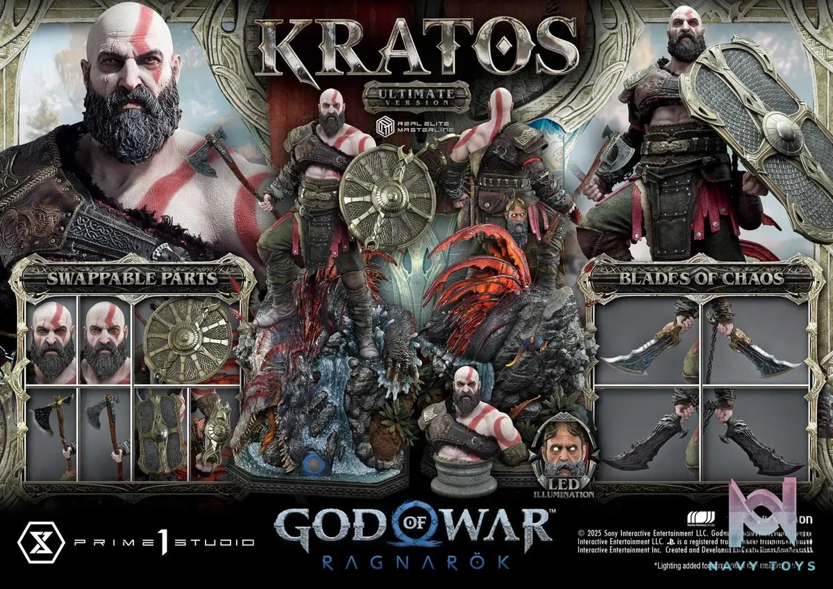 Prime 1 Studio – Real Elite Masterline God of War: Ragnarok Kratos Ultimate Version REMGOW-01 REMGOW-01UT REMGOW-01UTS (Licensed)