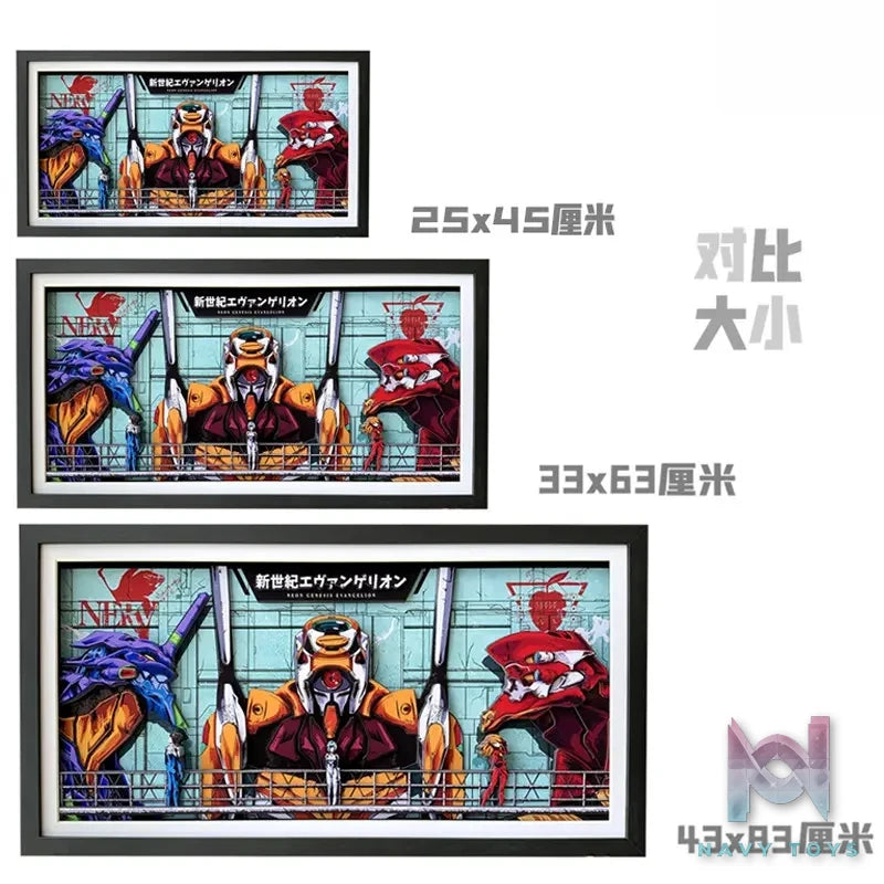 KALA HOME Studio – Neon Genesis Evangelion Multiple Characters #01 3D Decorative Painting eon Genesis Evangelion