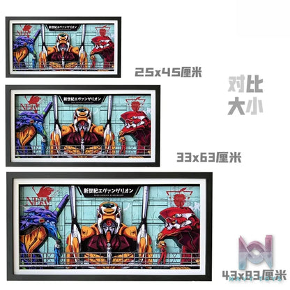 KALA HOME Studio – Neon Genesis Evangelion Multiple Characters #01 3D Decorative Painting eon Genesis Evangelion