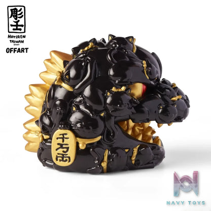 OFFART & A Ren – OFFART X Horiren Red Flame Hundred Cats Mini – Black Gold Bust (Licensed)