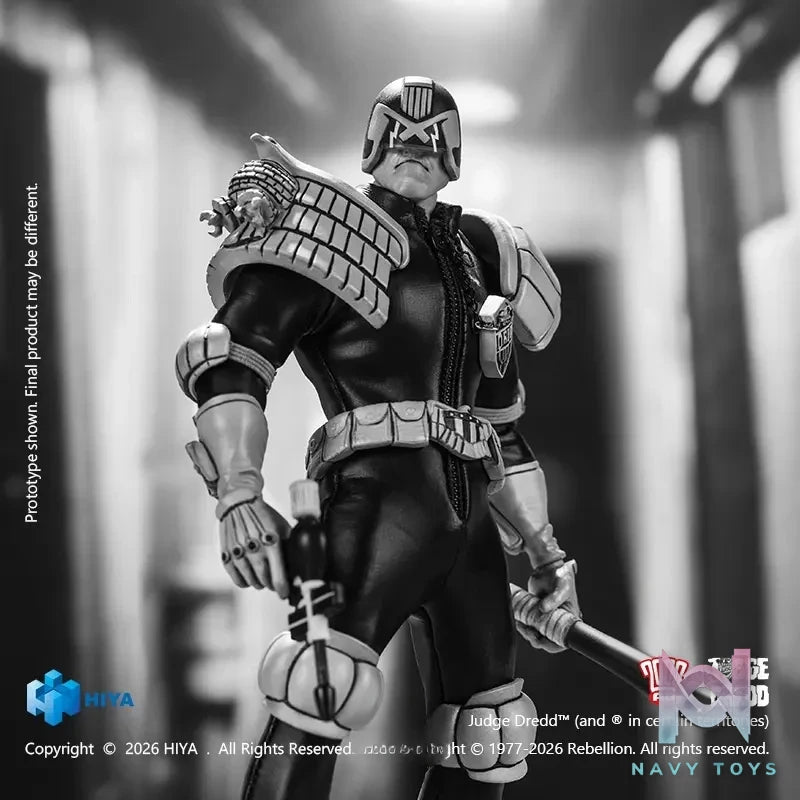 Hiya Toys – EXQUISITE SUPER Series Judge Dredd (Black X White Ver.) 1/12 Scale Action Figure ESJ0163 (Licensed)