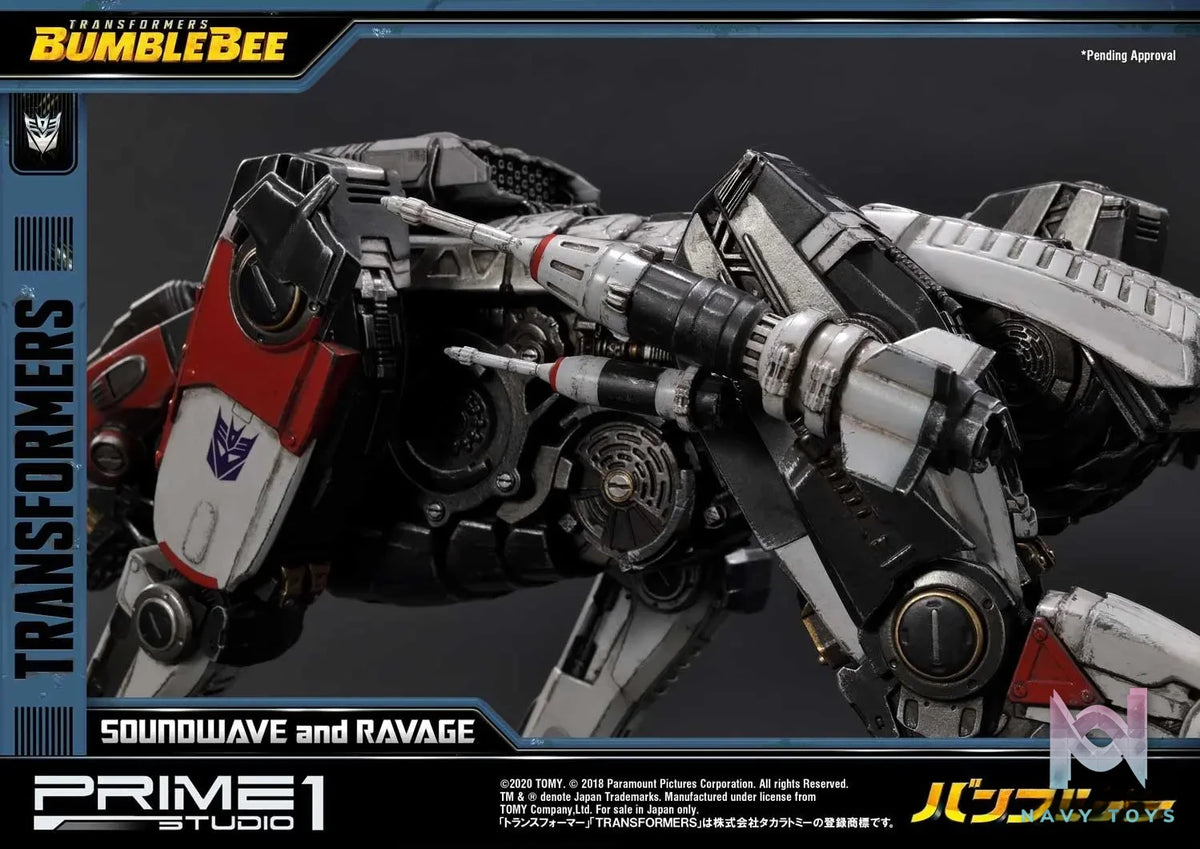 Prime 1 Studio – Museum Masterline Transformers: Bumblebee (Film) Soundwave & Ravage MMTFM-27 MMTFM-27EX (Licensed)