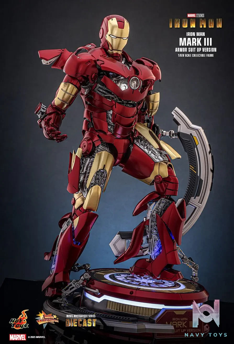 Hottoys – Iron Man Mark III (Armor Suit Up Version) 1/6th scale Collectible Figure MMS825D72 (Licensed)