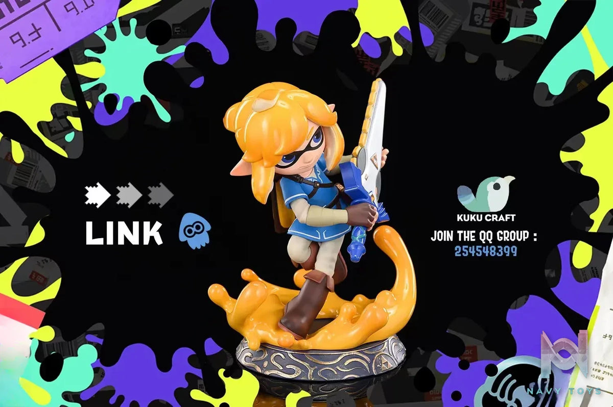 KukuCraft Studio – The Legend of Zelda x SPLATOON Squid Link & Zelda 2.0