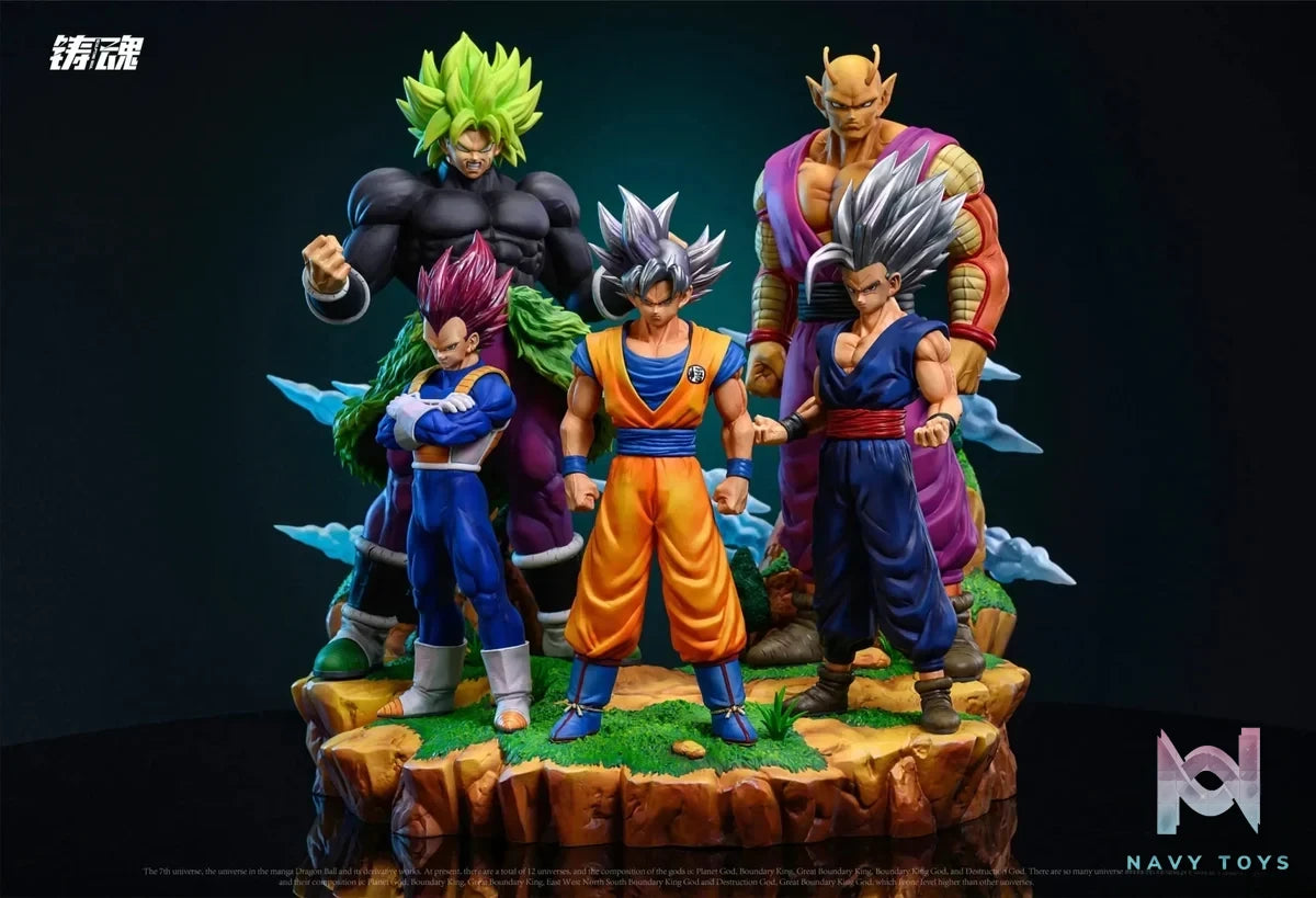 Sculpting Soul Studio - Super Warriors of Universe 7 (Goku, Vegeta, Gohan, Piccolo, Broly) resin statue Navy Toys anime figure