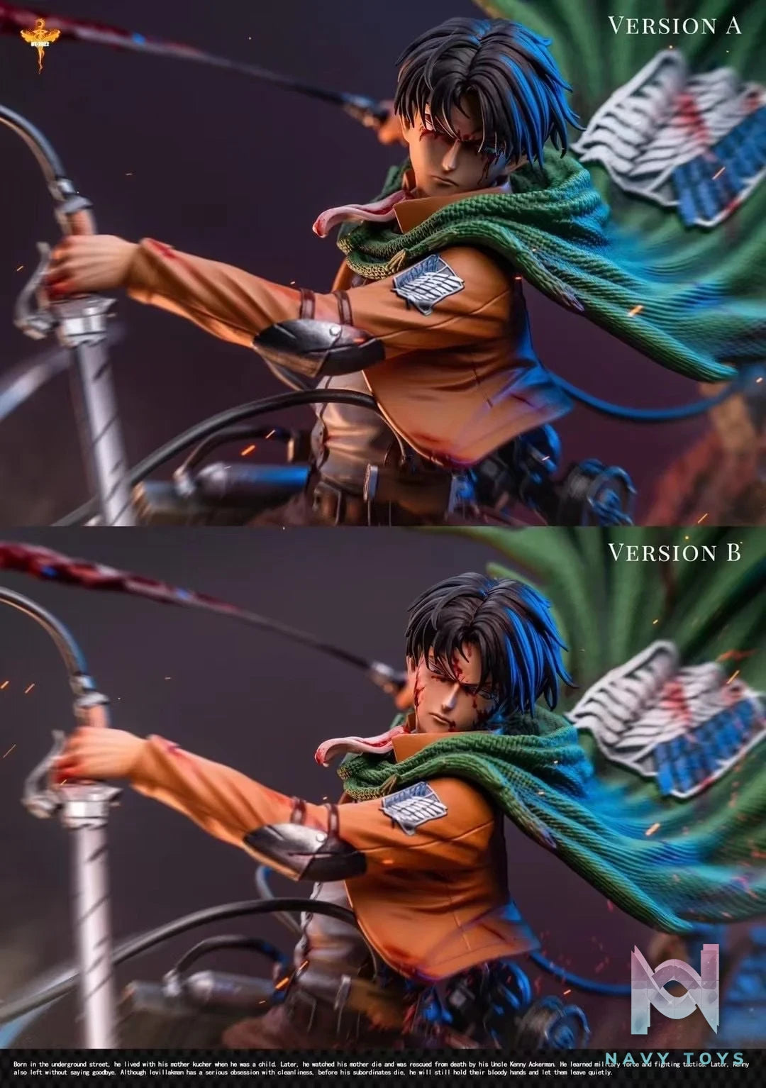 Levi VS Zeke resin statue dt studio anime figure