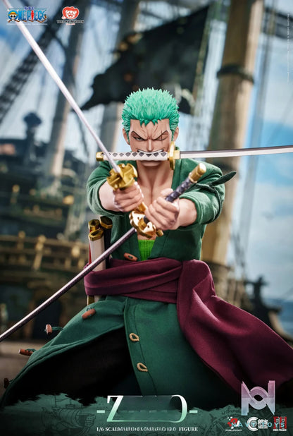 Pixel Poses X Cosmic Creations X JIMEI PALACE Studio – ONE PIECE Roronoa Zoro 1/6 Scale Platinum Silicone Action Figure (Licensed)