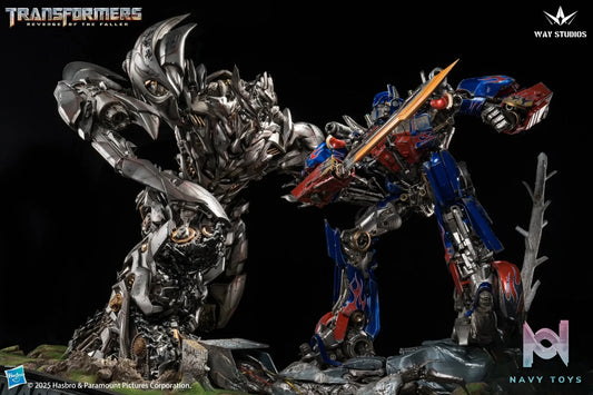 WAY Studio – Transformers: Revenge of the Fallen Series Optimus Prime vs Megatron Scene Statue (Licensed)