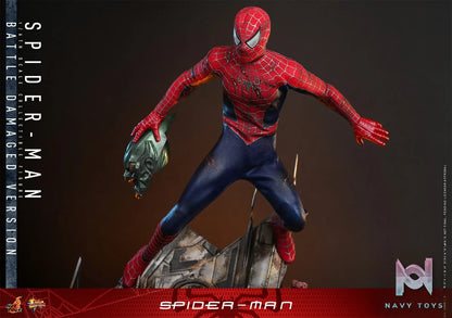 Hottoys – 1/6 Spider-Man Tobey Maguire Battle Damaged Version Action Figure MMS859 (Licensed)