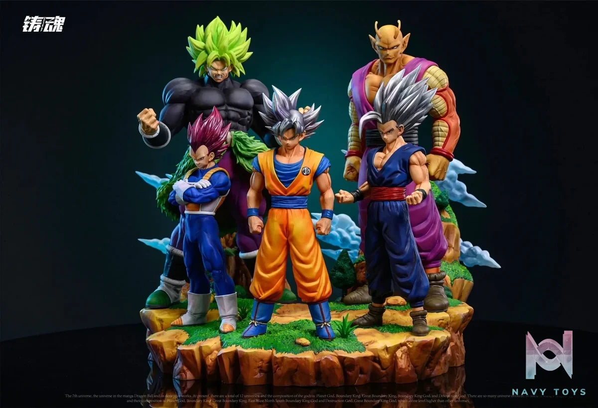 Sculpting Soul Studio - Super Warriors of Universe 7 (Goku, Vegeta, Gohan, Piccolo, Broly) resin statue Navy Toys anime figure