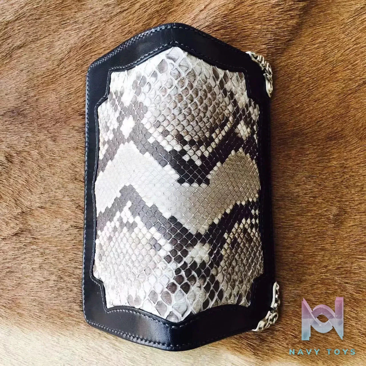 Raven Studio (silver jewelry) – Tochigi Leather Patchwork Python Skin Long Wallet Original