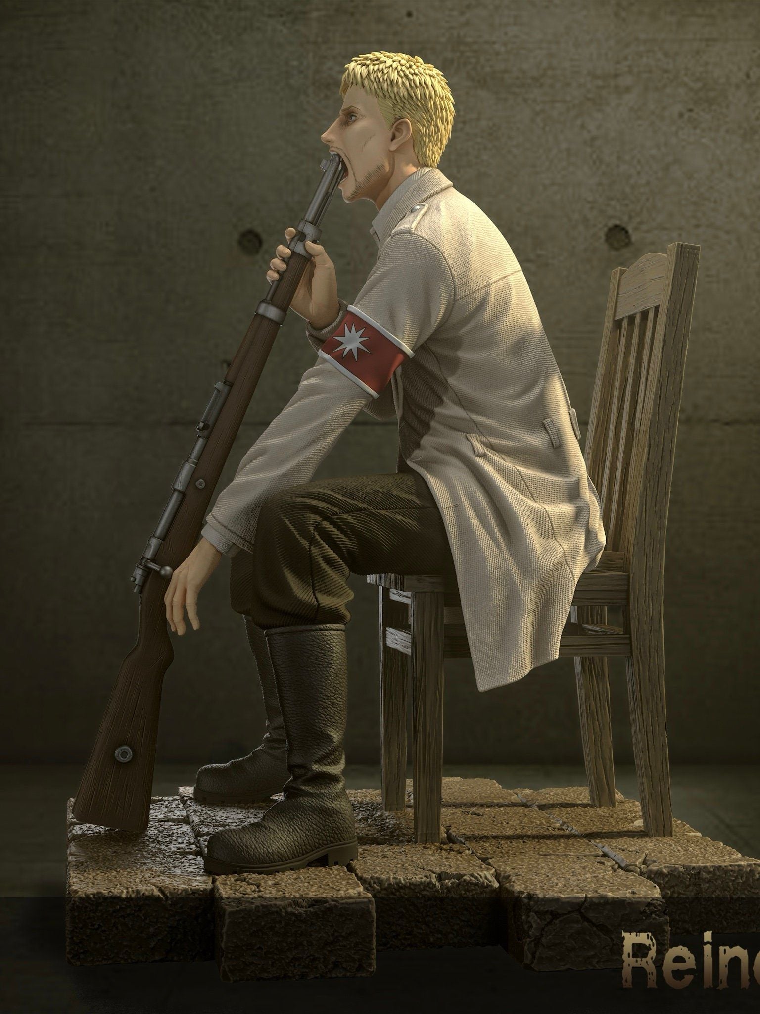 Reiner Braun Dispairing - Attack On Titan - Model Power Studio resin statue Model Power Studio anime figure