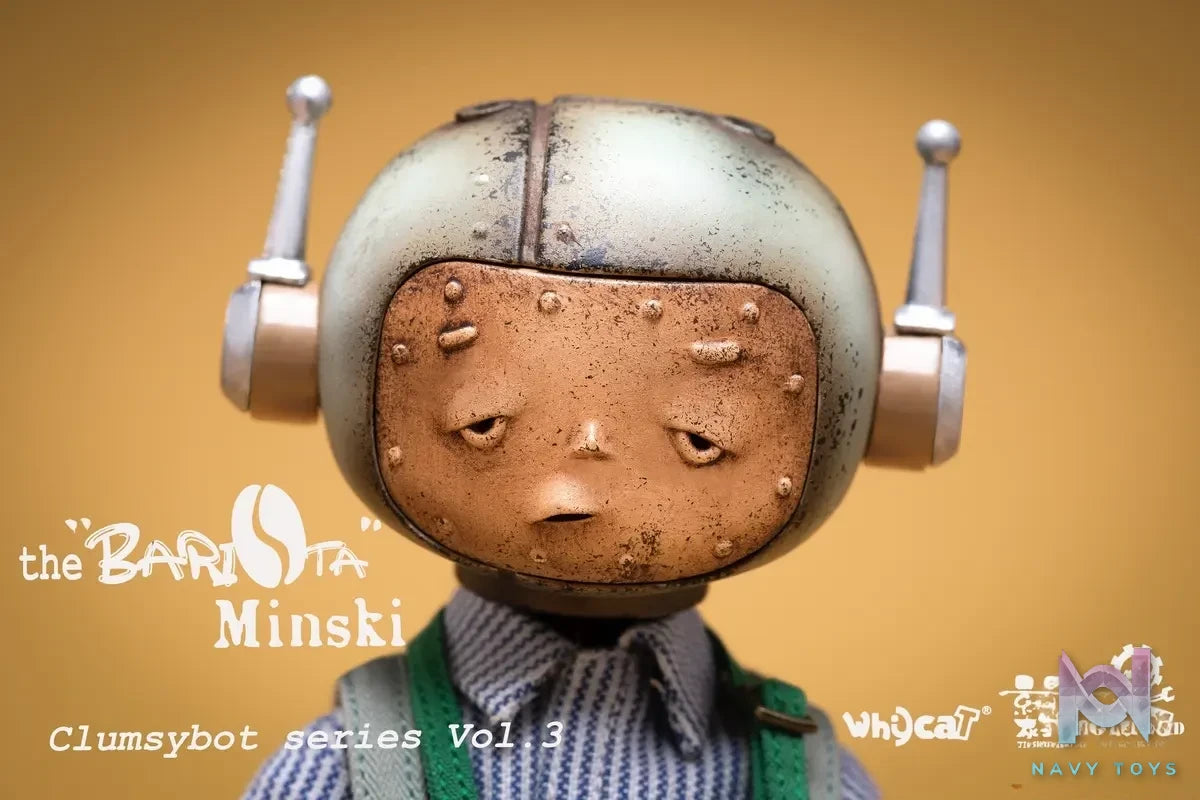 Whycat Studio & GEARHEADTOYS Studio – ClumsyBot Series 3 Barista Minski GHT005 (Licensed)