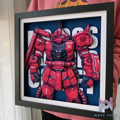 KALA HOME Studio – Red Zaku 3D Decorative Painting Gundam