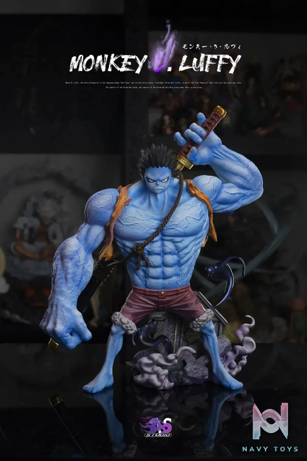 As Studio - One Piece Nightmare Monkey D. Luffy resin statue Navy Toys anime figure