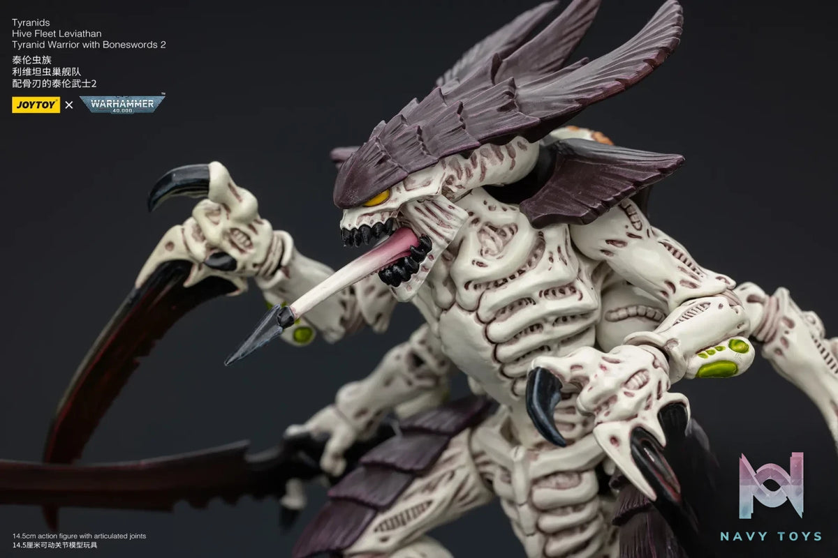 JOYTOY Studio – Warhammer 40,000 Tyranids Hive Fleet Leviathan Tyranid Warrior with Boneswords 2 JT8766 (Licensed)