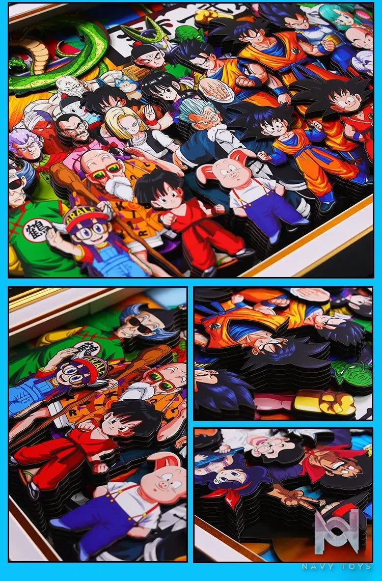 Yu Zhi Jiang Studio – Dragon Ball Multiple Characters Series #1 3D Decorative Painting Dragon Ball