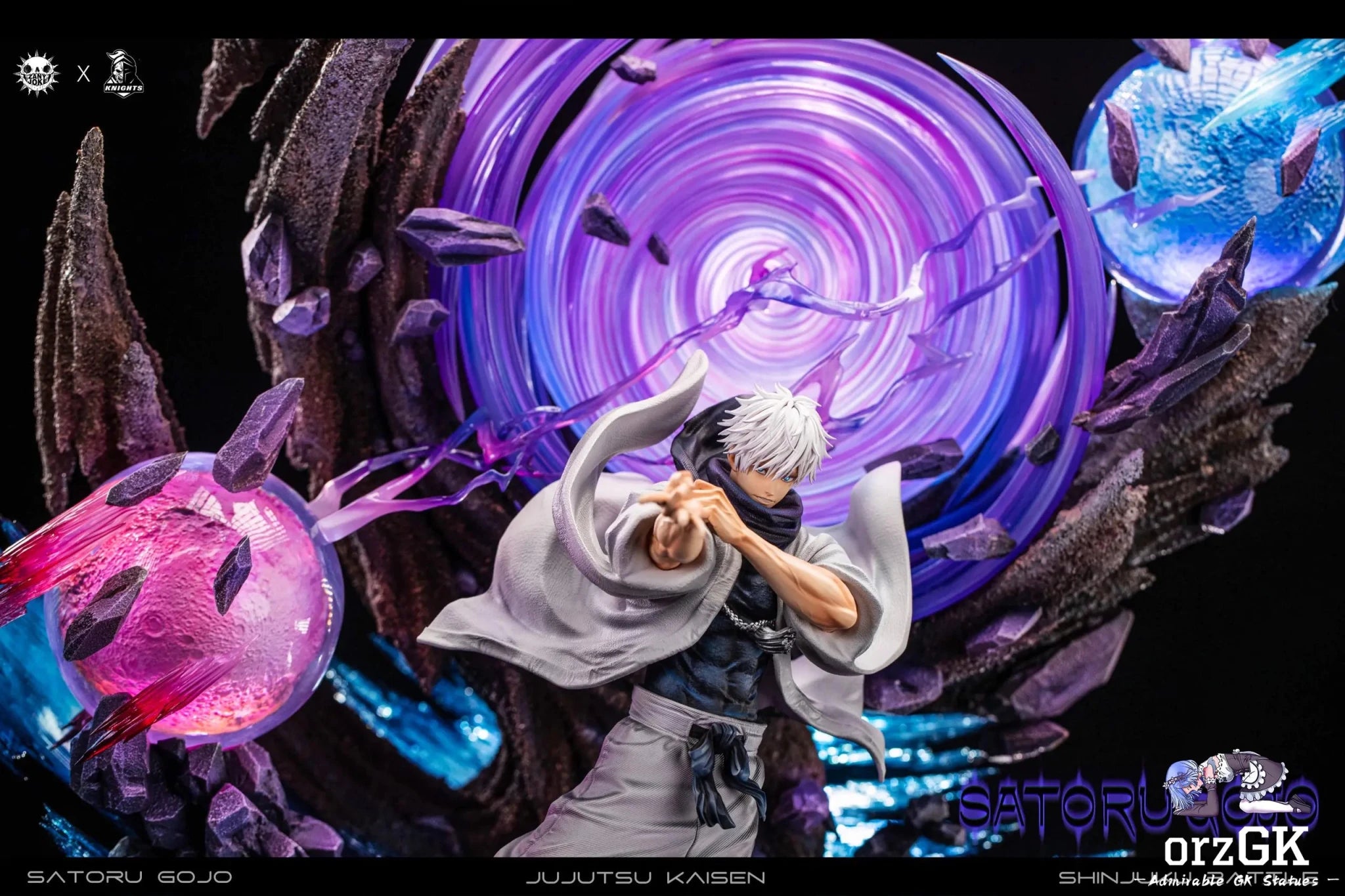 ZanyJoke Studio & Temple Studio - Jujutsu Kaisen S01 Gojo Satoru, the Battle of the Demon Realm Shinjuku resin statue Navy Toys anime figure