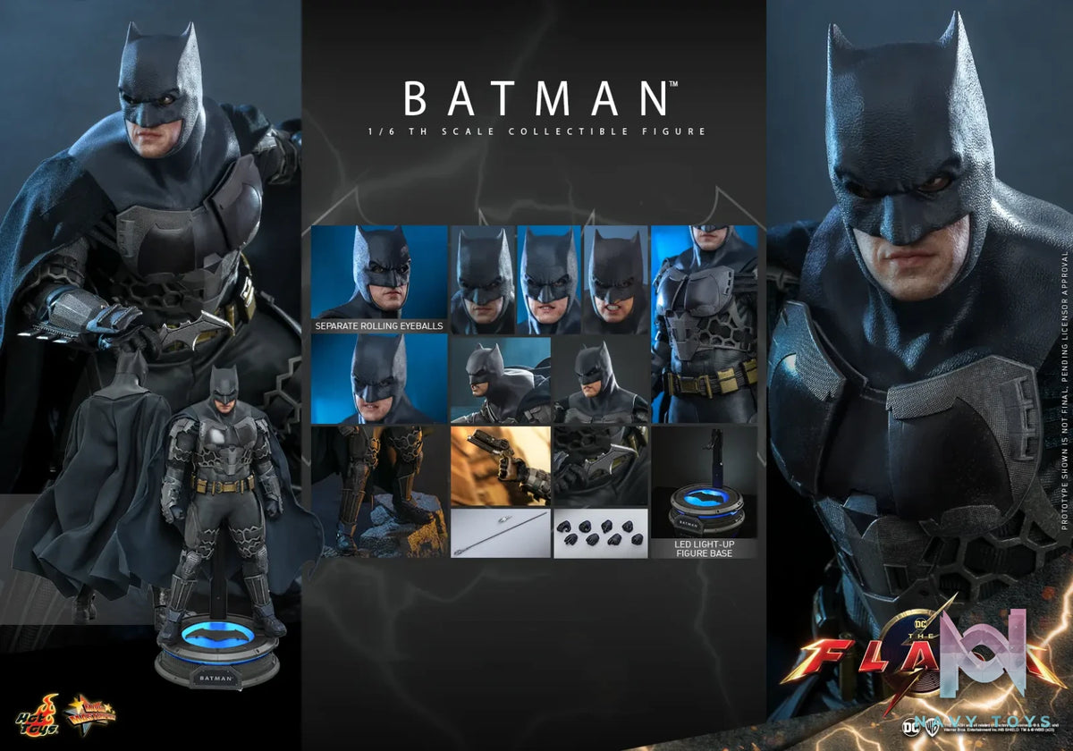 Hottoys – The Flash – Batman and Batcycle – 1/6th Scale MMS703 MMS704 MMS705 (Licensed)