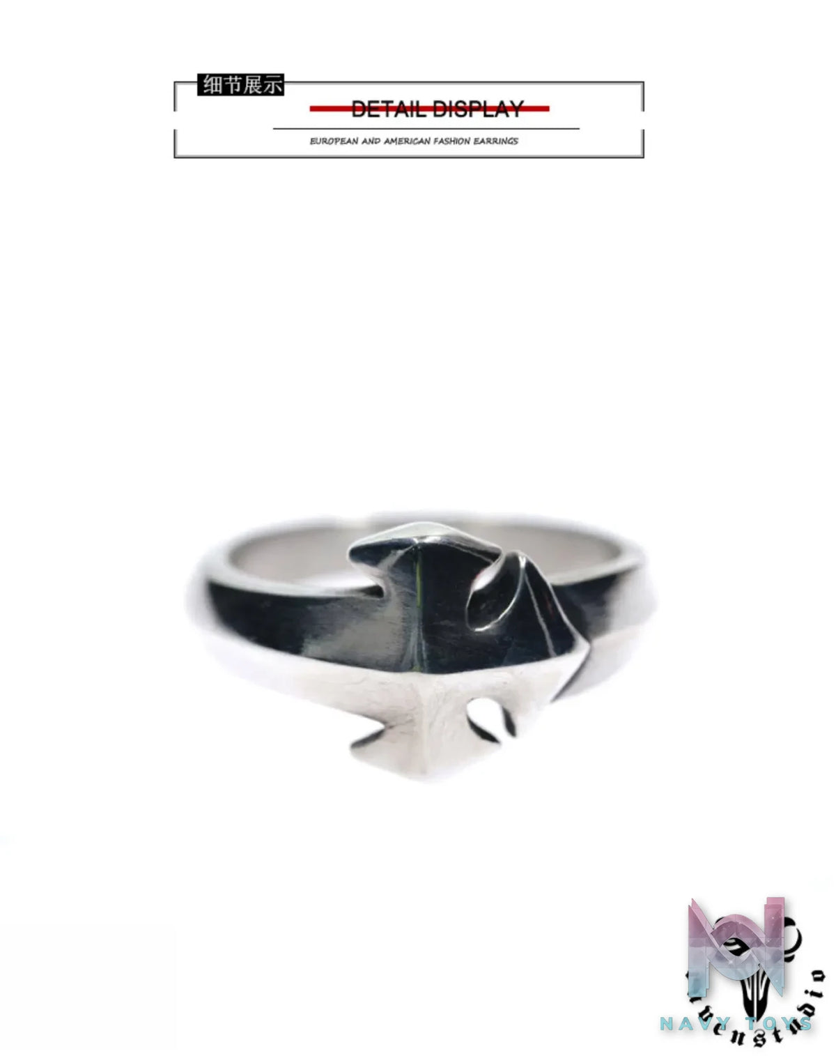 Raven Studio (silver jewelry) – Bill Wall Leather Style Cross Ring Original