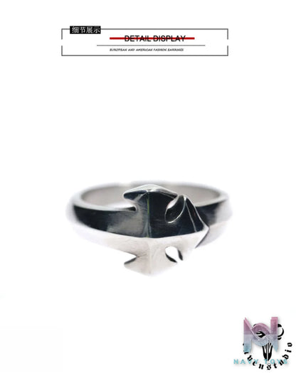 Raven Studio (silver jewelry) – Bill Wall Leather Style Cross Ring Original