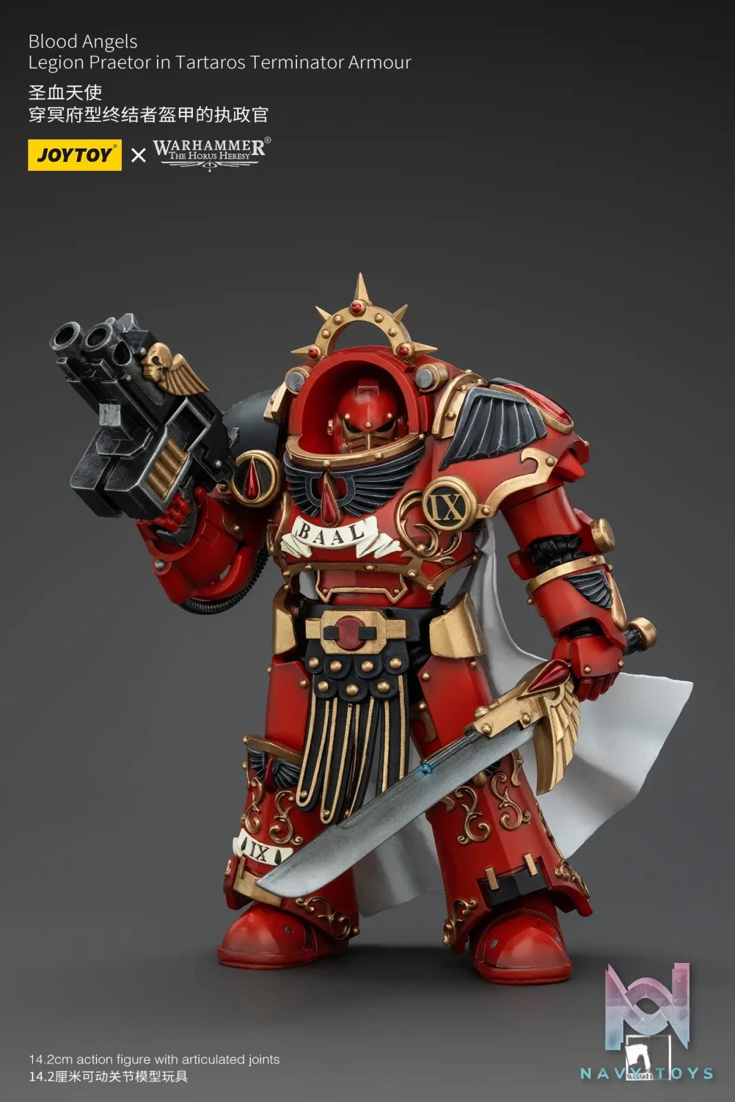 JOYTOY Studio – Warhammer ‘The Horus Heresy’ Blood Angels Legion Praetor in Tartaros Terminator Armour JT00386 (Licensed)