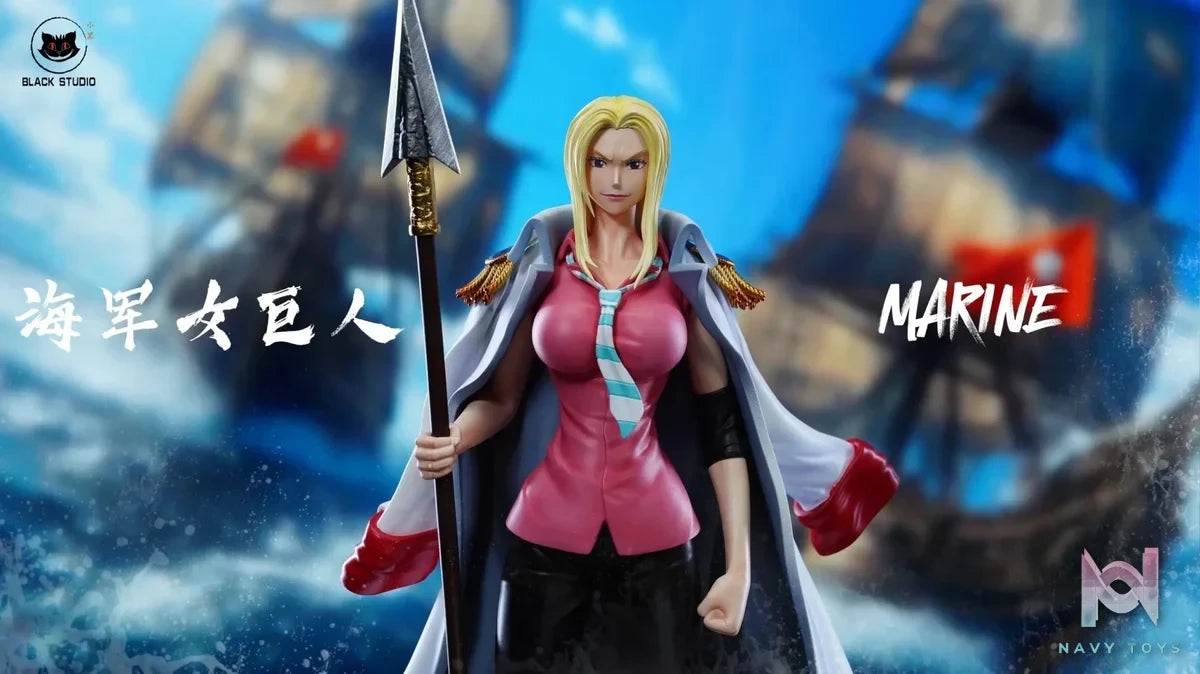 Black Studio - One Piece Marine Giant 3 Marine Female Giant resin statue Navy Toys anime figure