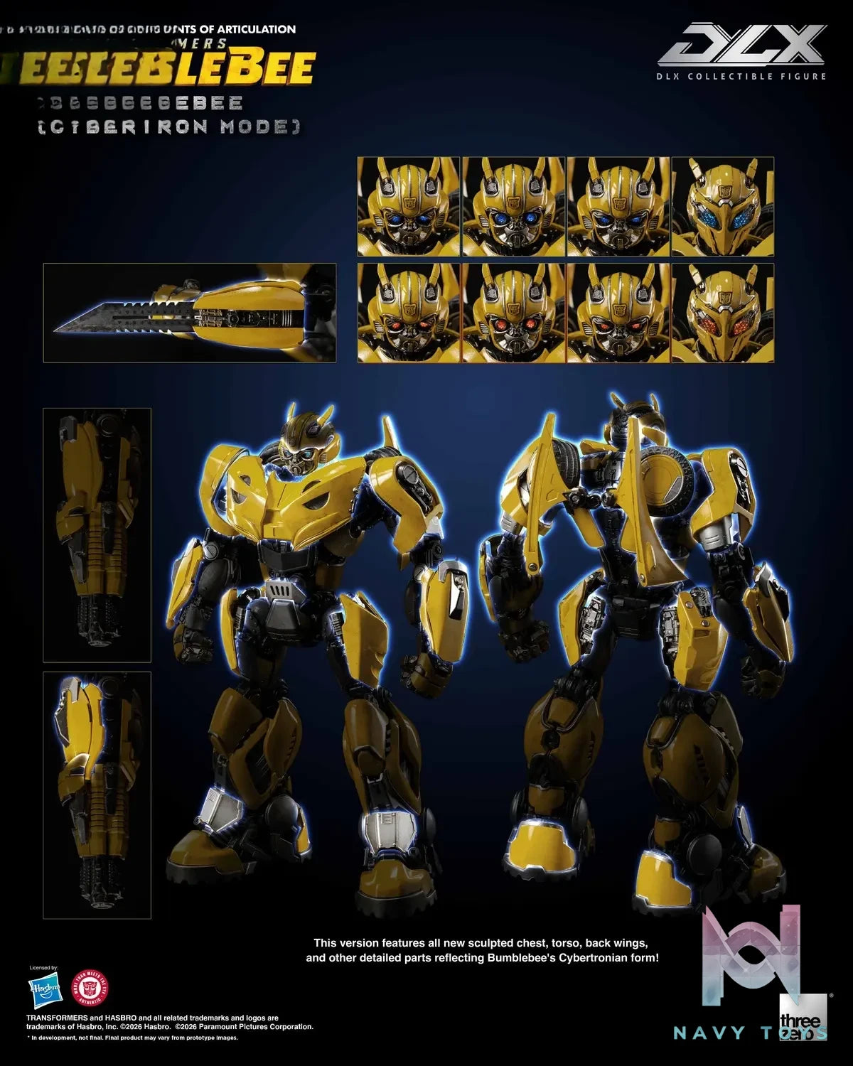 Threezero – Transformers: Bumblebee DLX Bumblebee (Cybertron Mode) 3Z10490W0 (Licensed)