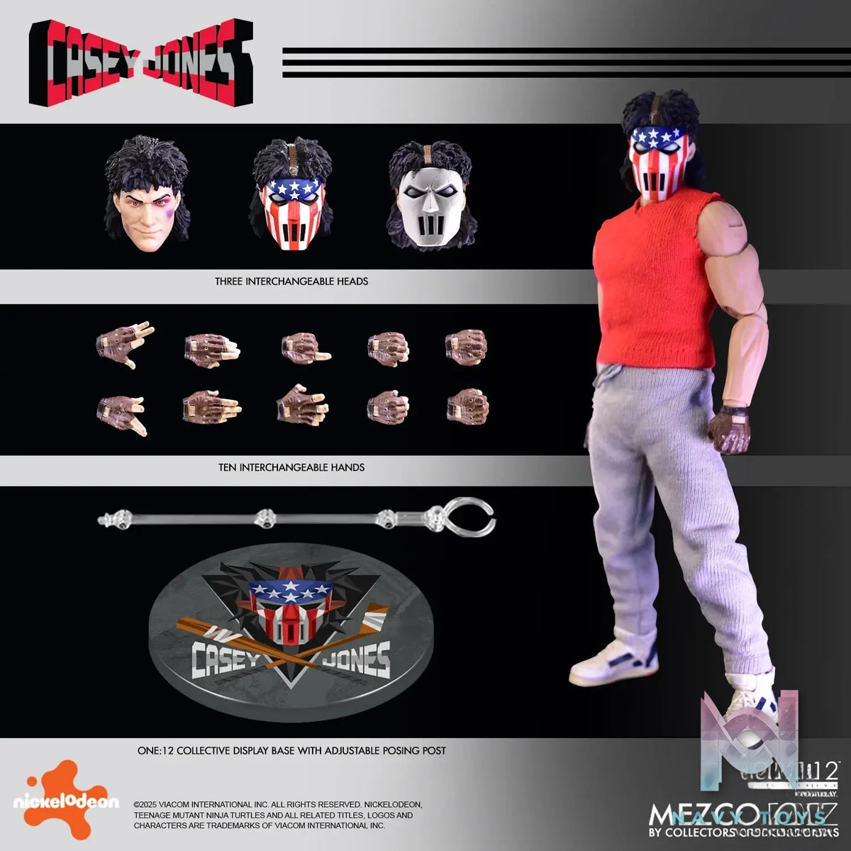 Mezco Studio – 1/12 Teenage Mutant Ninja Turtles – Casey Jones Figure (Licensed)