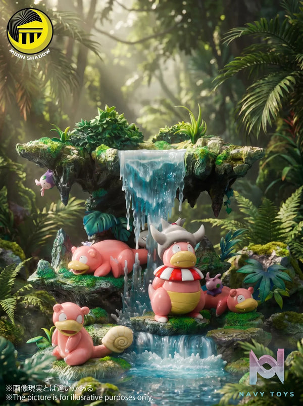 MoonShadow Studio – Nature Series Slowpoke Family Pokémon