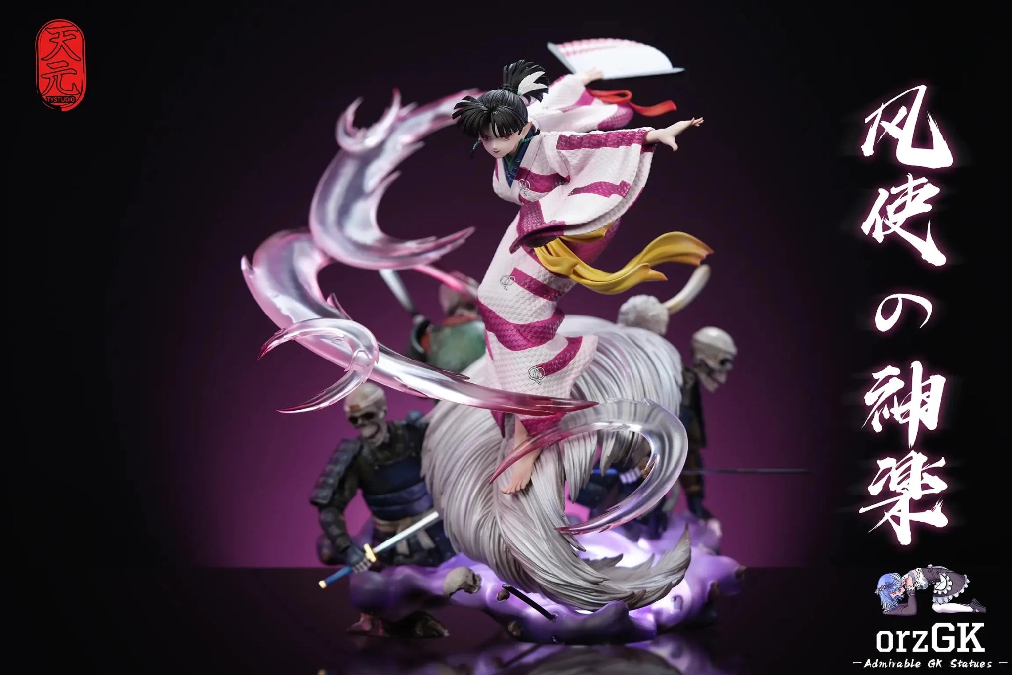 TY Studio - Inuyasha Kagura resin statue Navy Toys anime figure