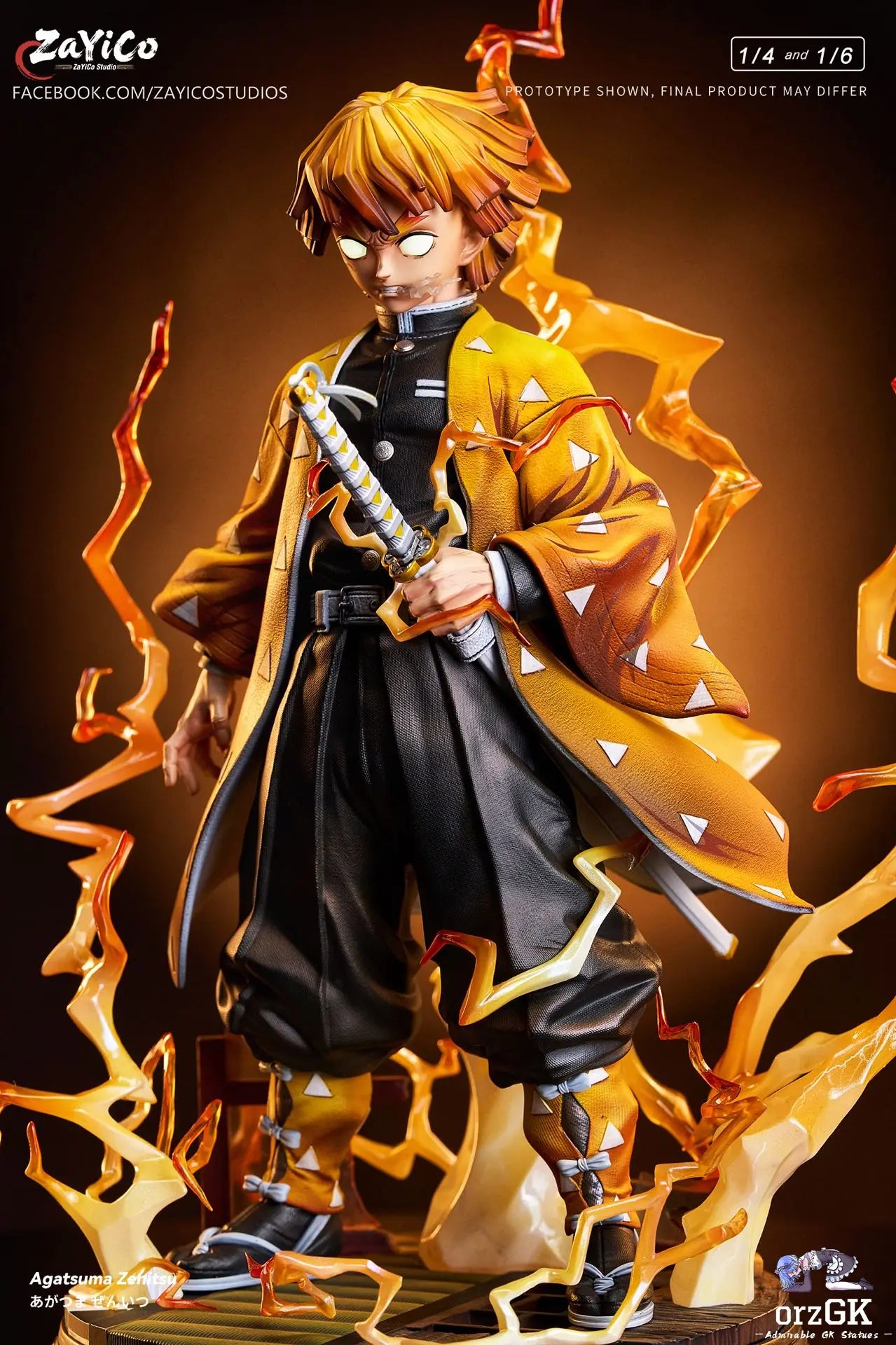 Zayico Studio - Agatsuma Zenitsu Demon Slayer resin statue Navy Toys anime figure