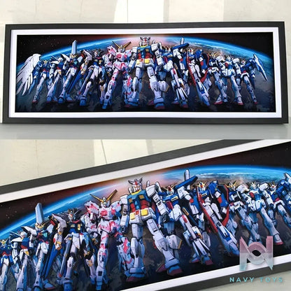 KALA HOME Studio – Gundam Multiple Characters 3D Decorative Painting Gundam