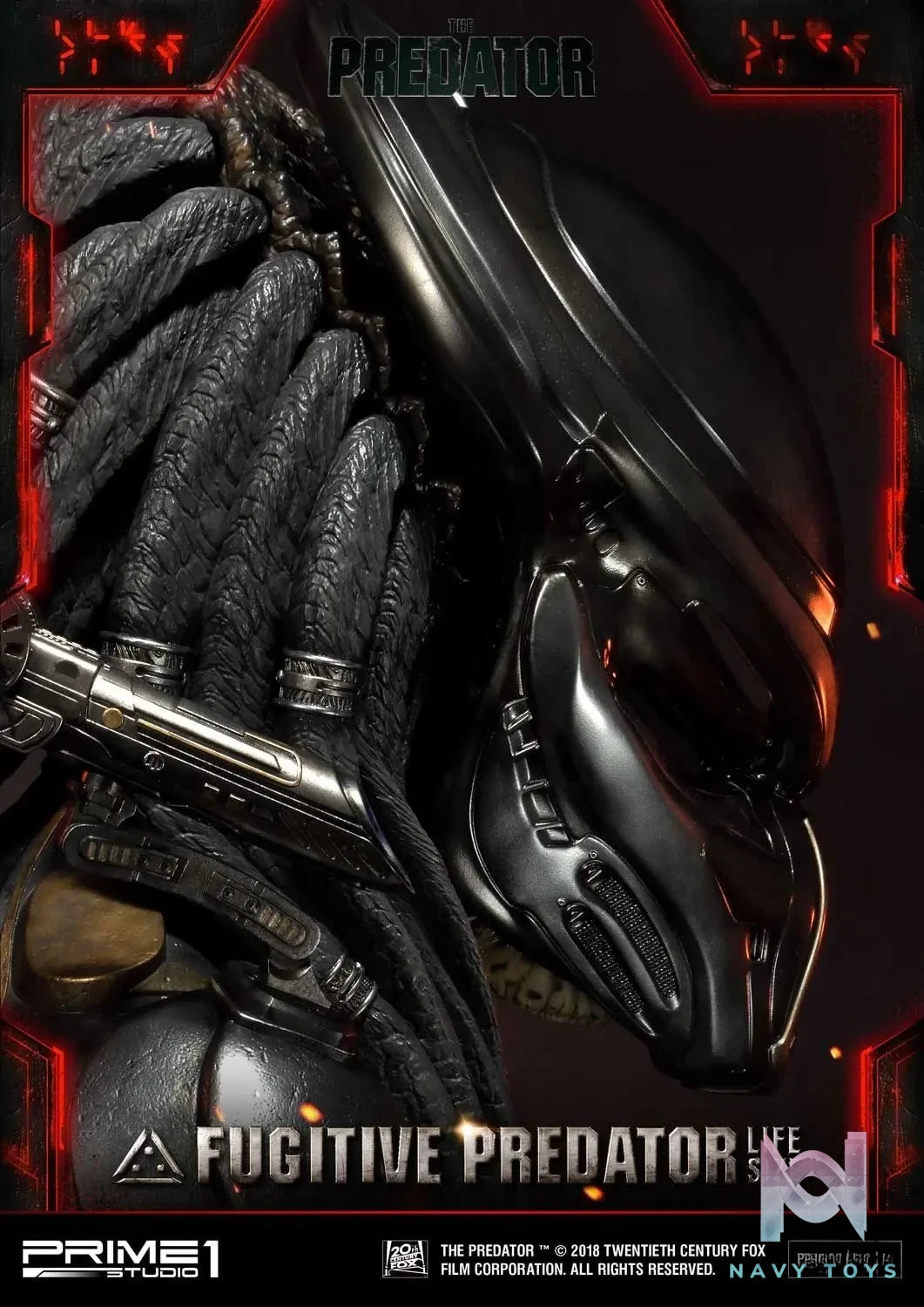 Prime 1 Studio – Life Size Bust The Predator (Film) Fugitive Predator LSTPR-01 LSTPR-01DX (Licensed)