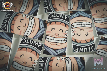 ZOR Studio – Dr. Slump Hand Painted Art Poster Penguin Village Smiley Squad
