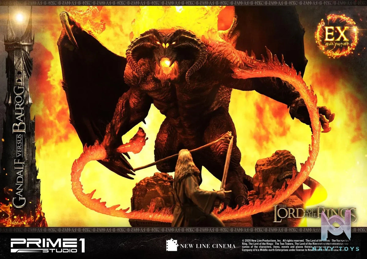Prime 1 Studio – Premium Masterline The Lord of the Rings (Film) Gandalf Versus Balrog PMLOTR-02 PMLOTR-02EX (Licensed)