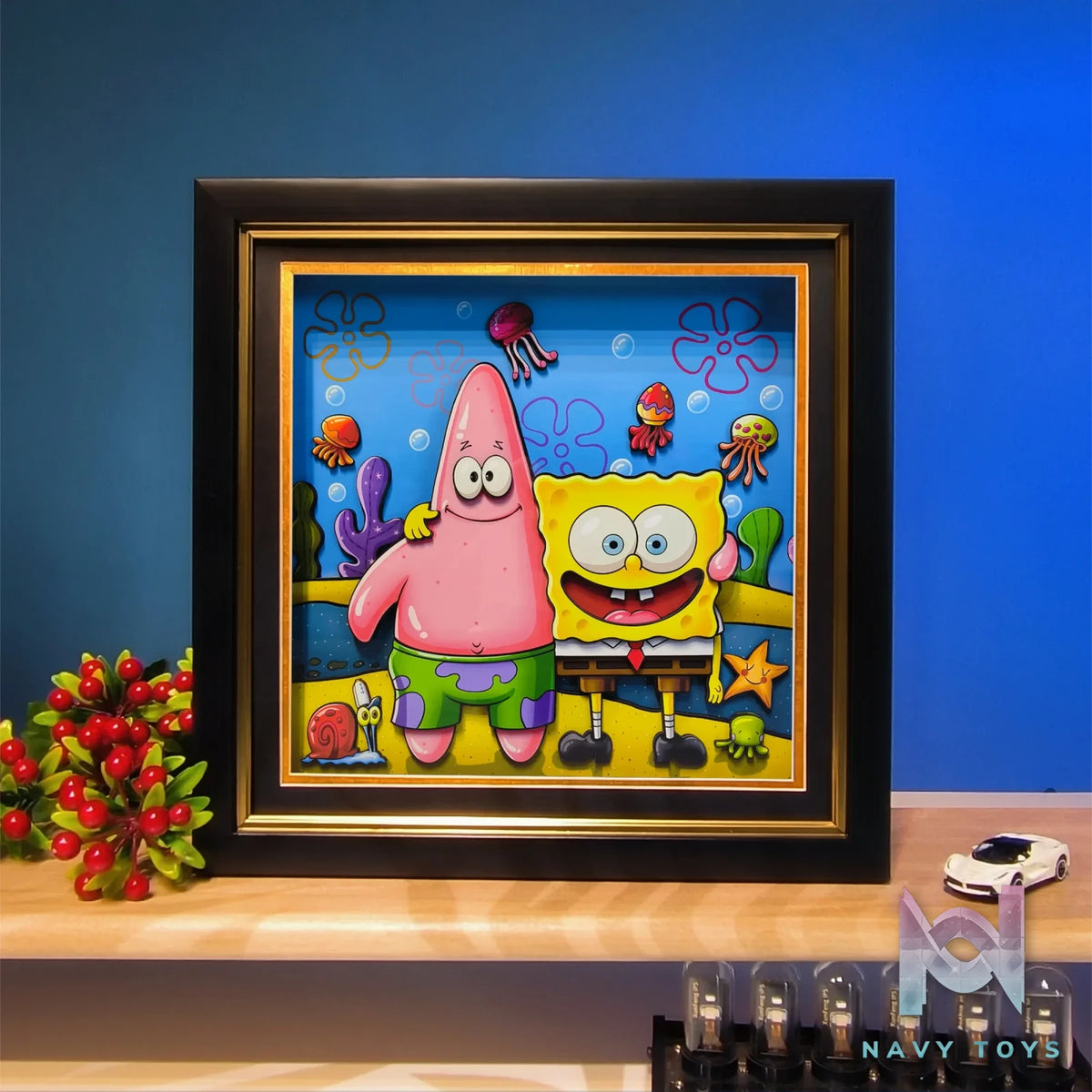 Yu Zhi Jiang Studio – SpongeBob X Patrick Star Series #2 3D Decorative Painting SpongeBob SquarePants