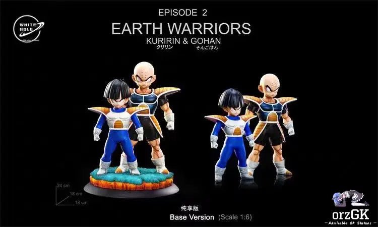 White hole Studio - Dragon Ball Namek Series: Earth Warriors Son Gohan & krillin resin statue Navy Toys anime figure