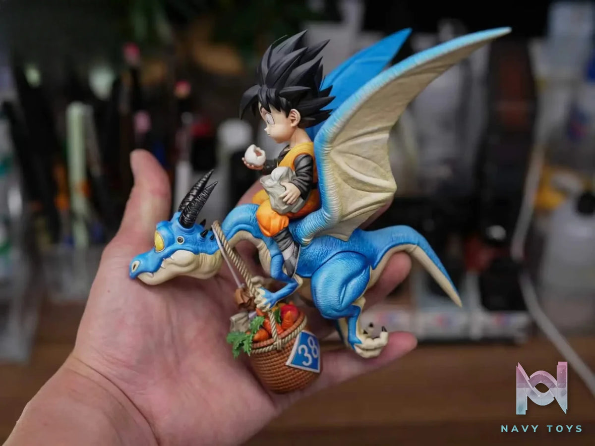 SO Studio – Son Goten Riding a Dragon Title Page Design Desktop Scale Dragon Ball