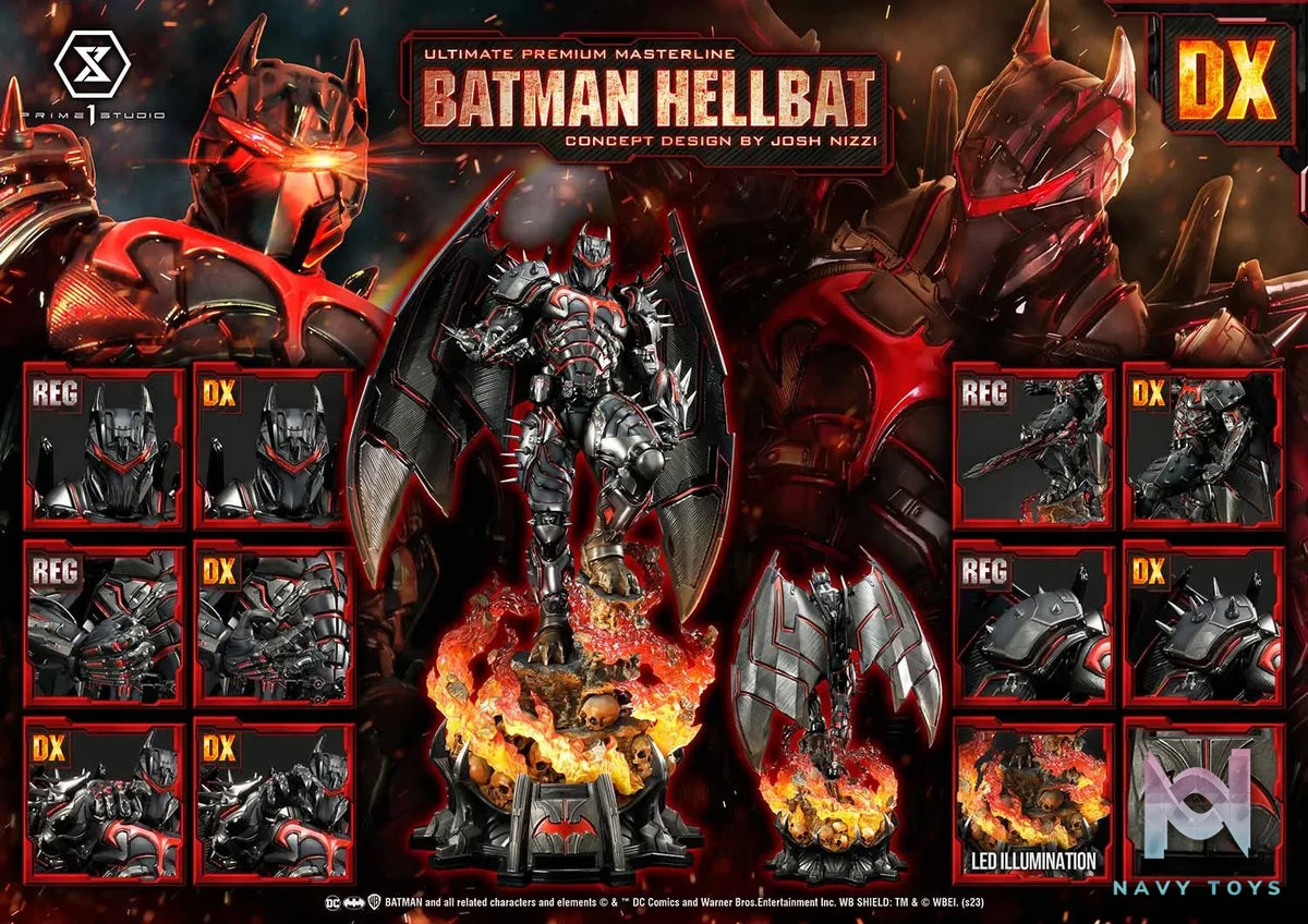 Prime 1 Studio – Ultimate Premium Masterline Batman (Comics) Batman Hellbat Concept Design by Josh Nizzi UPMDC-06 UPMDC-06DX UPMDC-06DXS (Licensed)