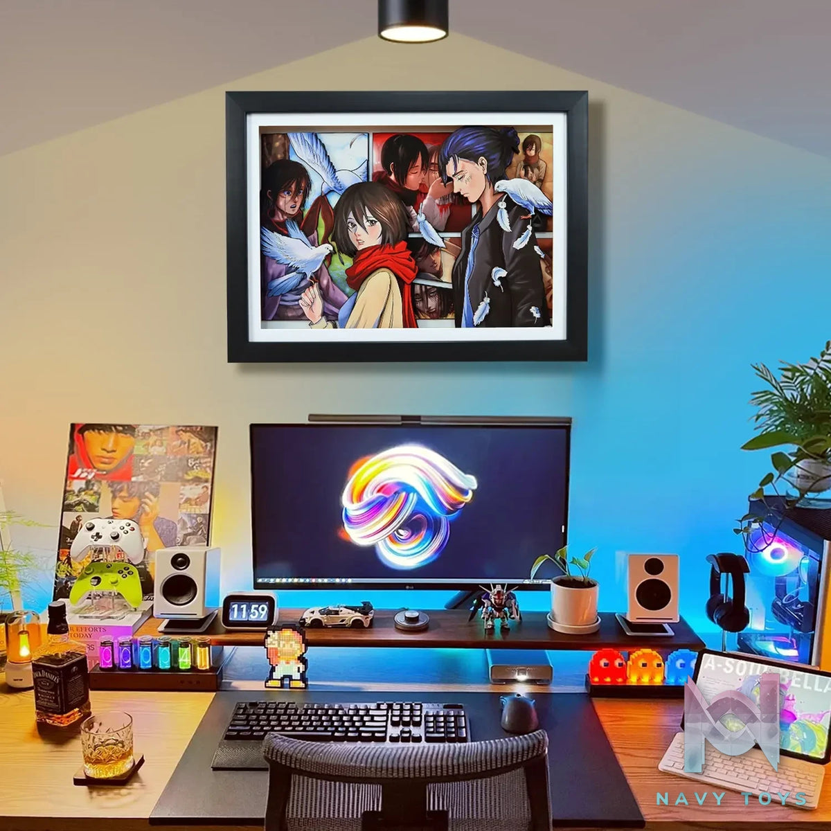 KALA HOME Studio – Eren X Mikasa 3D Decorative Painting Attack on Titan