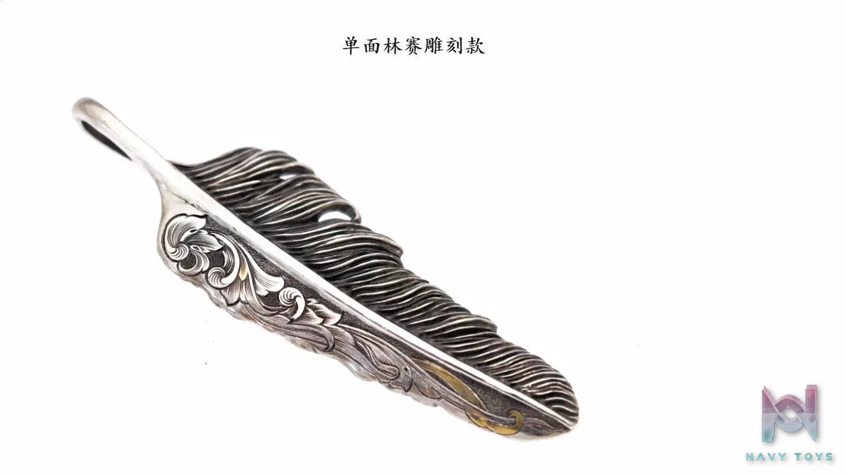 Raven Studio (silver jewelry) – Original Exclusive Design Indian Feather Pendant Original