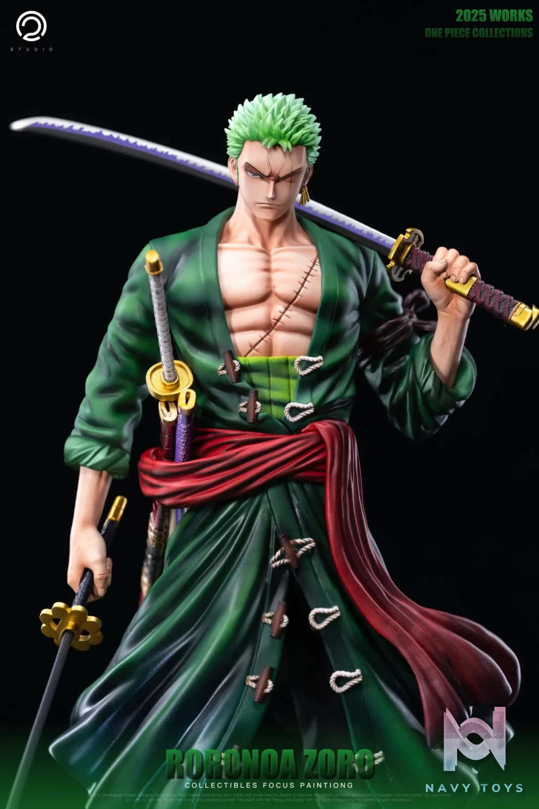 C2 Studio - One Piece Straw Hat Pirates Two Years Later 8 Zoro resin statue Navy Toys anime figure