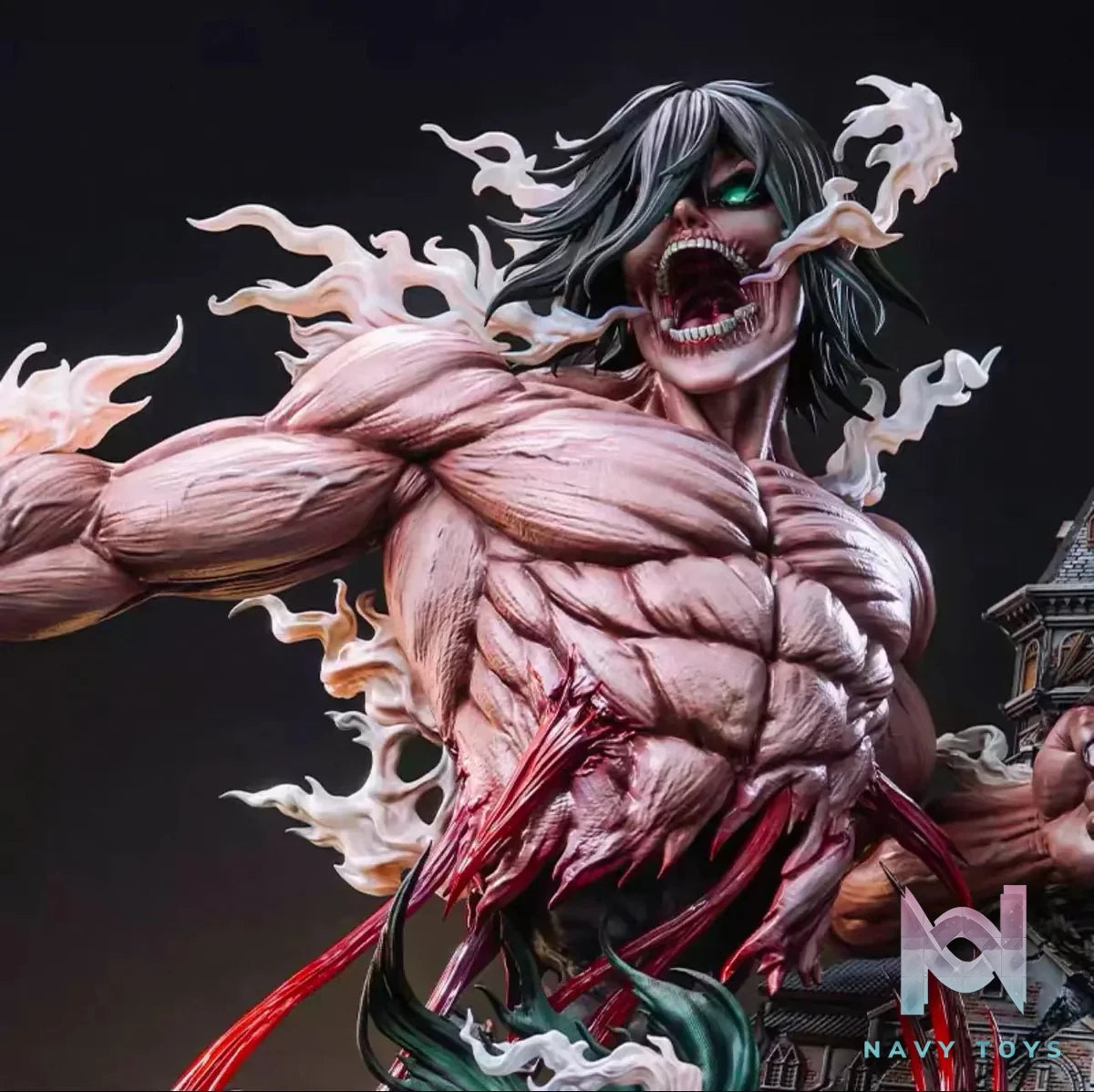 Hertz Studio - Attack on Titan 2 Eren Jaeger resin statue Navy Toys anime figure