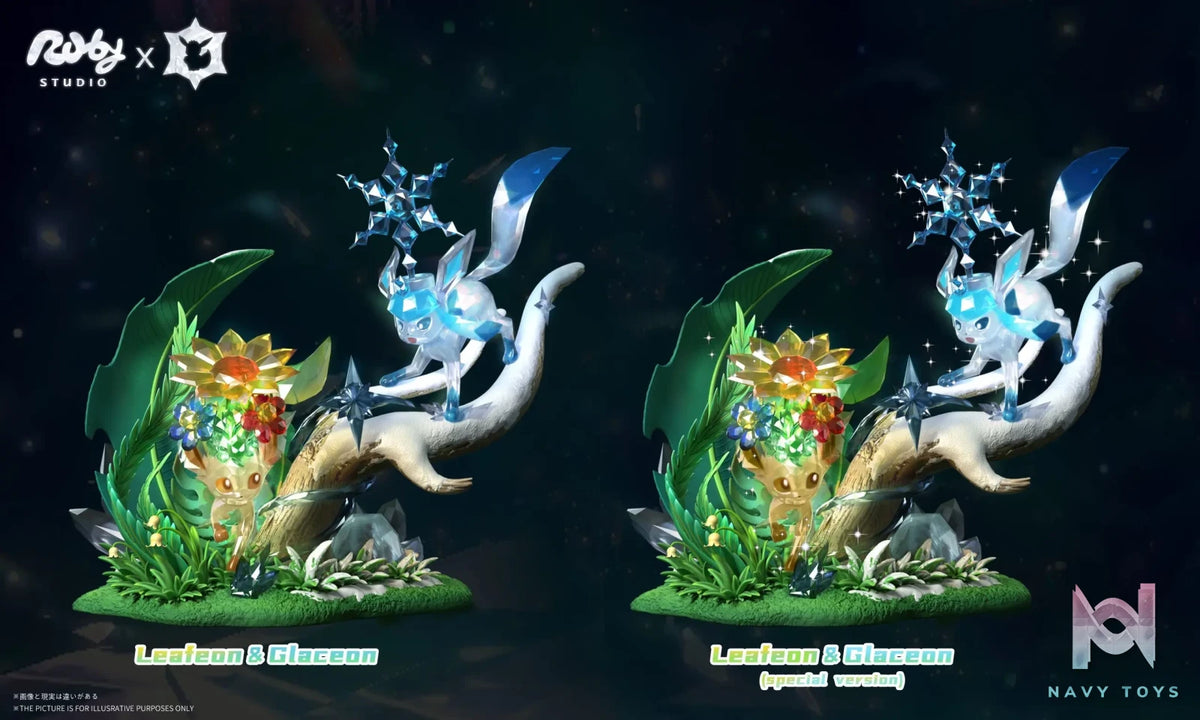 Ruby ​​Studio – Pokémon Terastal Eevee Forest #2 Leafeon & Glaceon