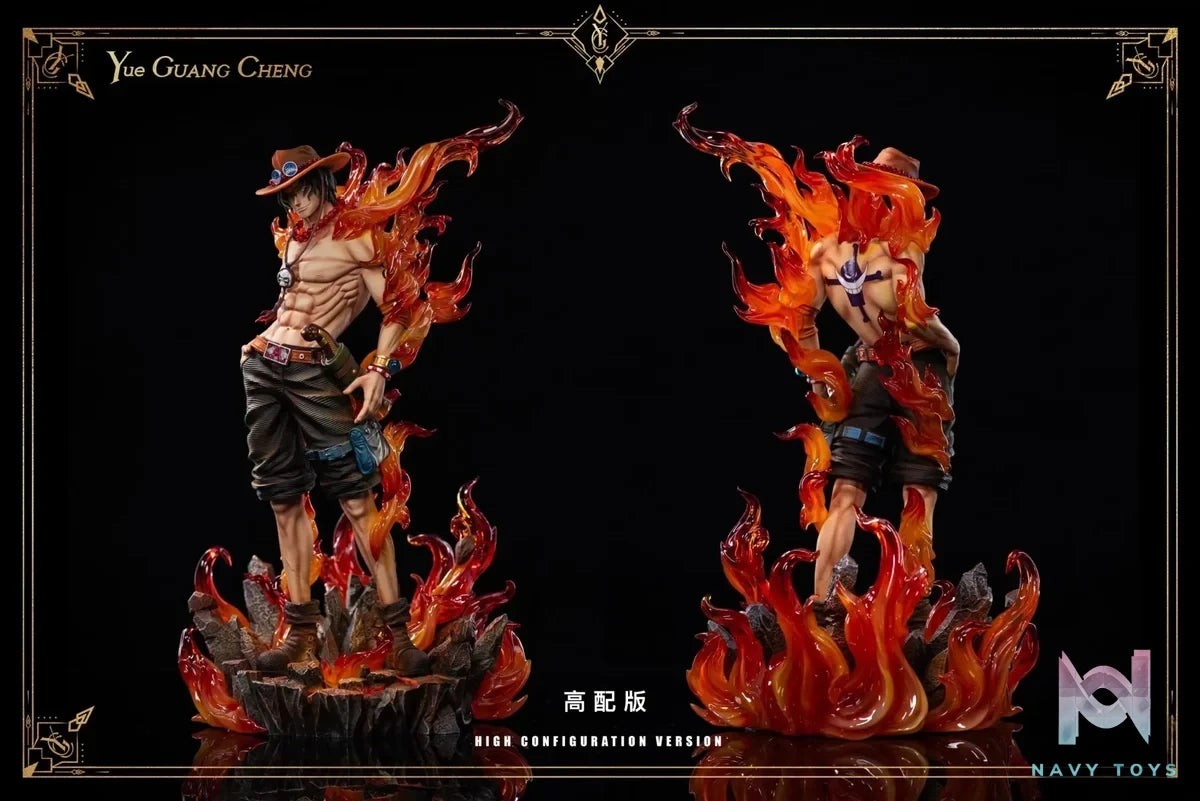 YUE GUANG CHENG Studio - One Piece Portgas D. Ace resin statue Navy Toys anime figure