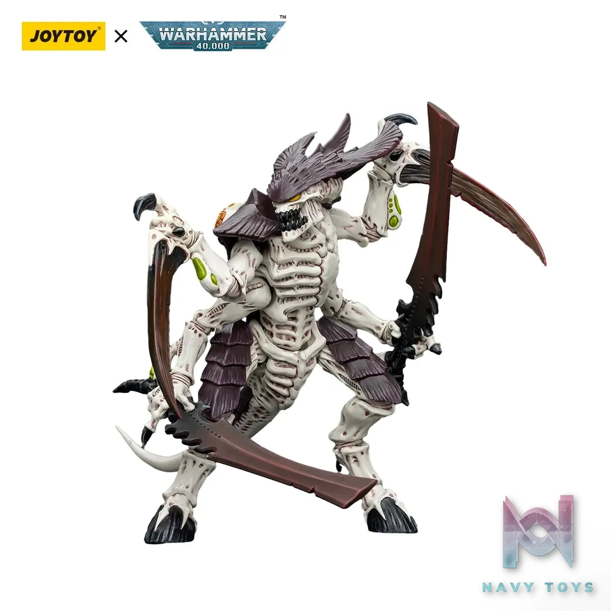 JOYTOY Studio – Warhammer 40,000 Tyranids Hive Fleet Leviathan Tyranid Warrior with Boneswords 2 JT8766 (Licensed)